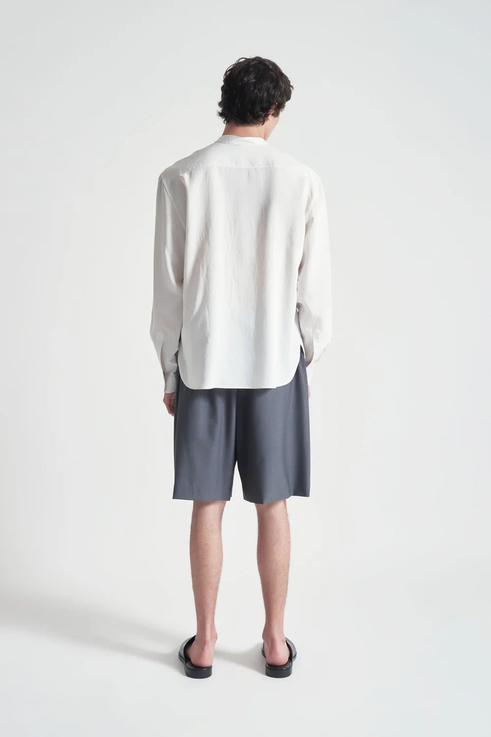 Camicia a righe bianca con collo coreano - YES SHOPCamicieGRIFONIG6AB0038-IT 385718659254771