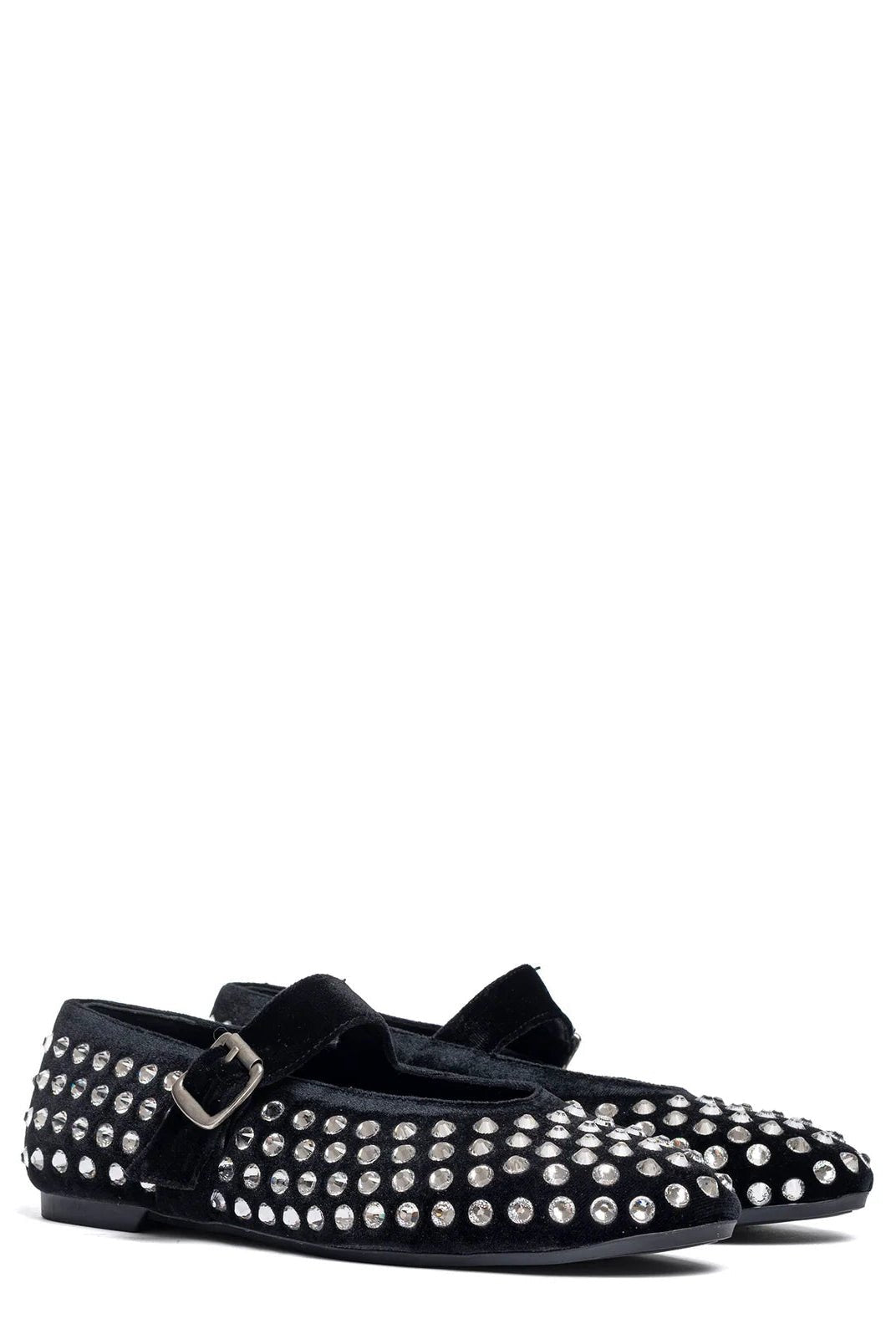 Ballerina in velluto nera con maxi strass - YES SHOPBallerineGISEL MOIRE'GOLD-IT 36