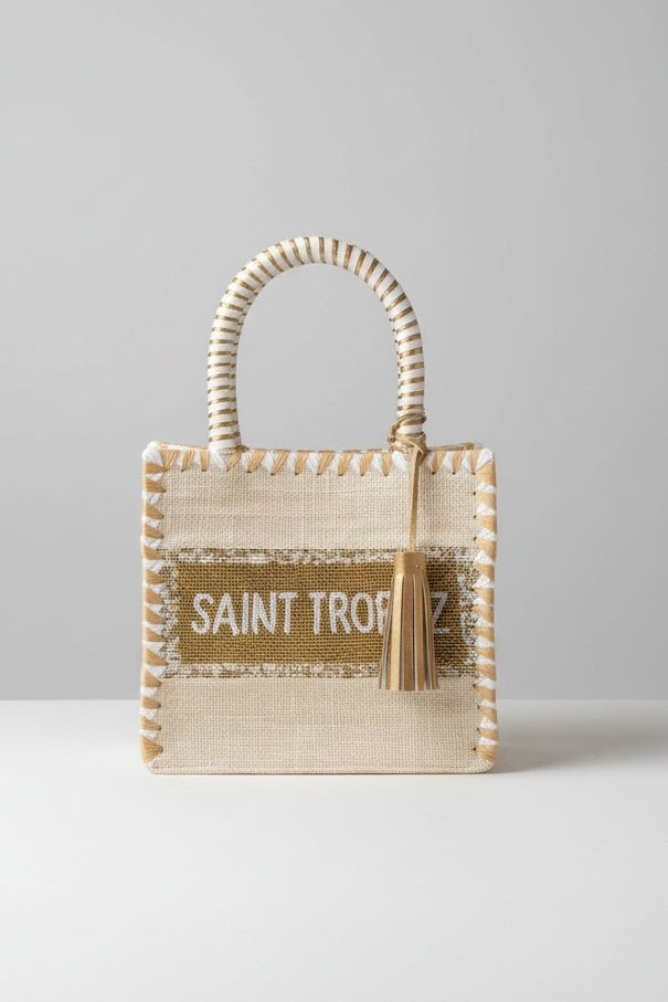 Mini bag Saint Tropez in juta e perline panna e oro - YES SHOPBorse a manoDE SIENA2103-24/S_TROPEZ-Taglia unica1620575068771