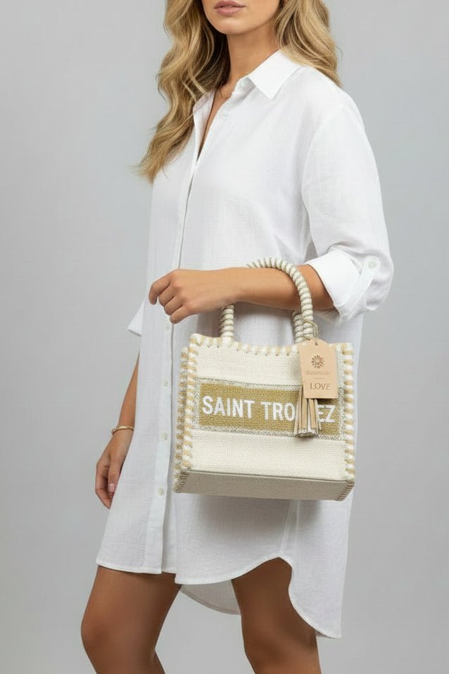 Mini bag Saint Tropez in juta e perline panna e oro - YES SHOPBorse a manoDE SIENA2103-24/S_TROPEZ-Taglia unica1620575068771