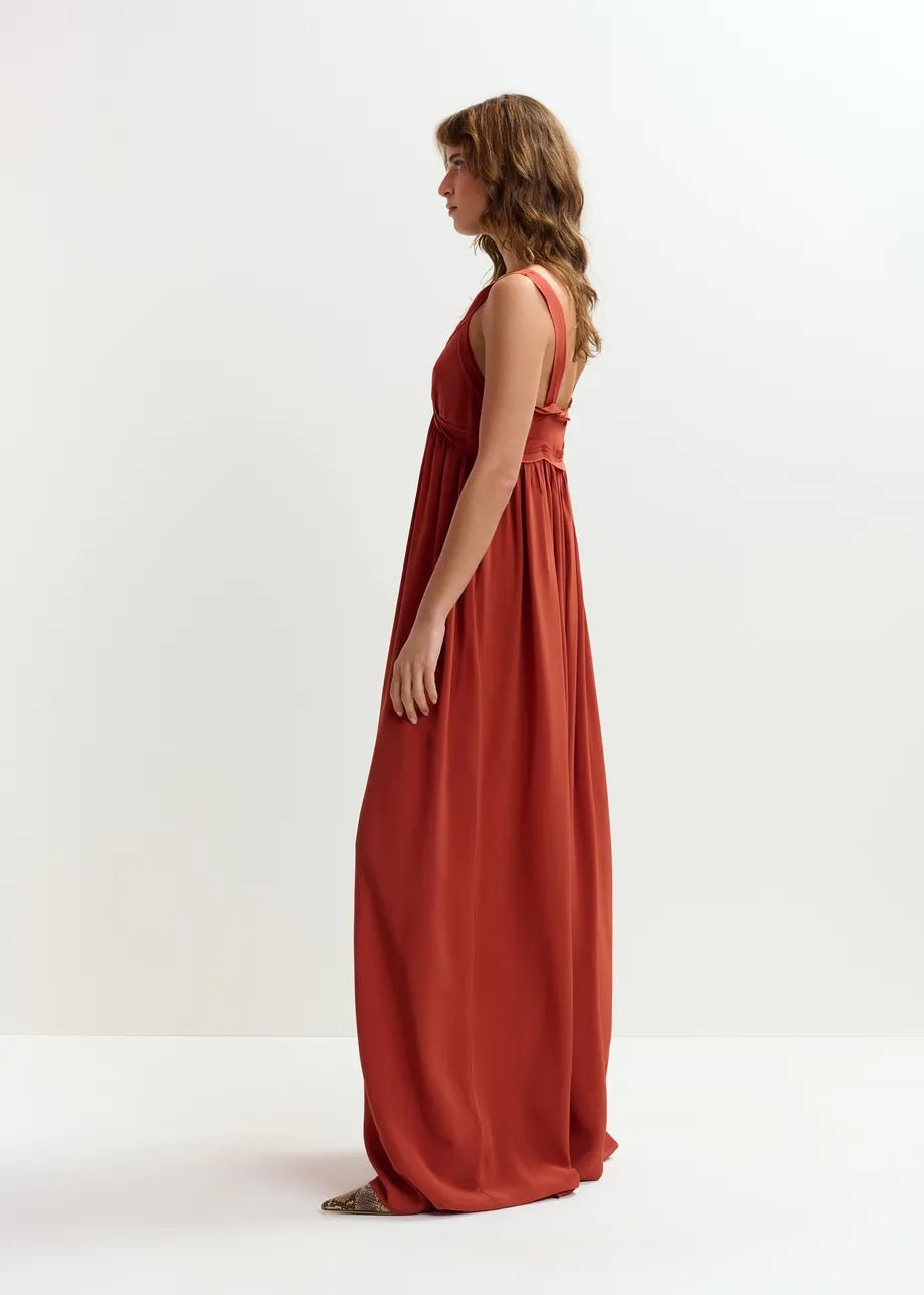 Maxi abito Jacobean mattone stile impero - YES SHOPAbitiESSENTIELJACOBEAN-IT 341290148182771