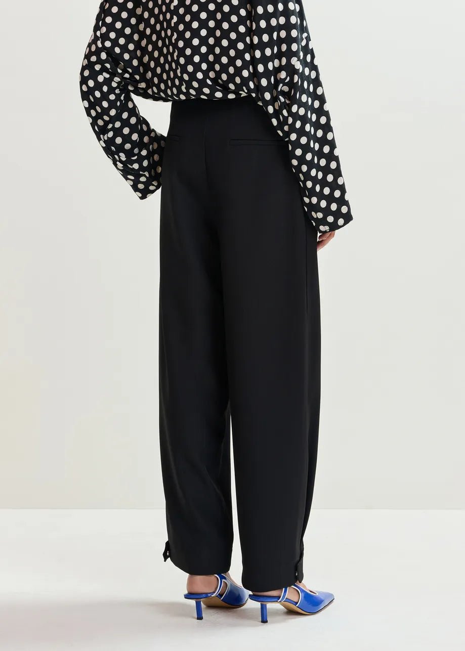 Pantalone Jamaican classico nero con bottoni alla caviglia - YES SHOPPantaloniESSENTIELJAMAICAN-IT 34