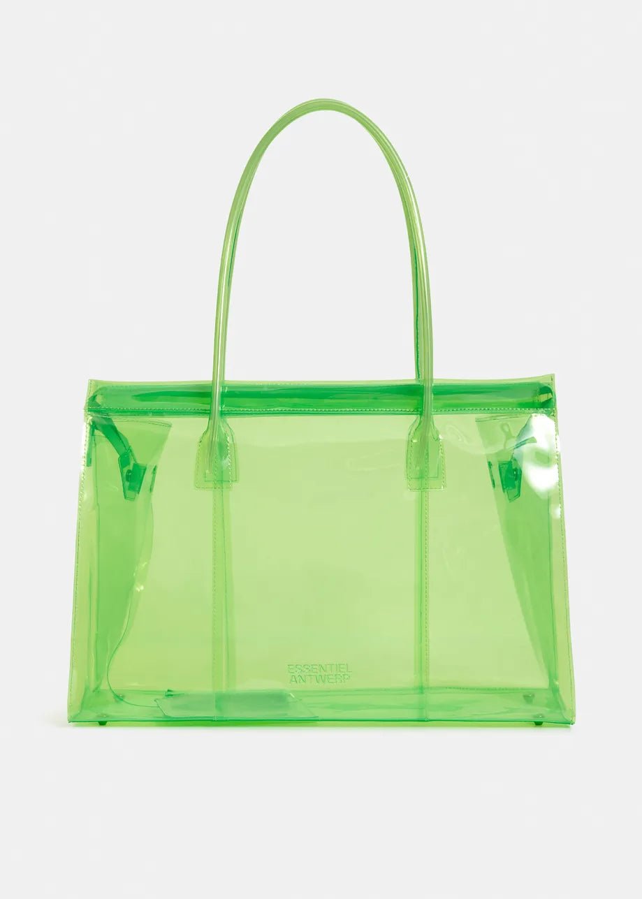 Borsa tote trasparente Jano verde con mini pochette - YES SHOPBorse a spallaESSENTIELJANO-Taglia unica2995930233771