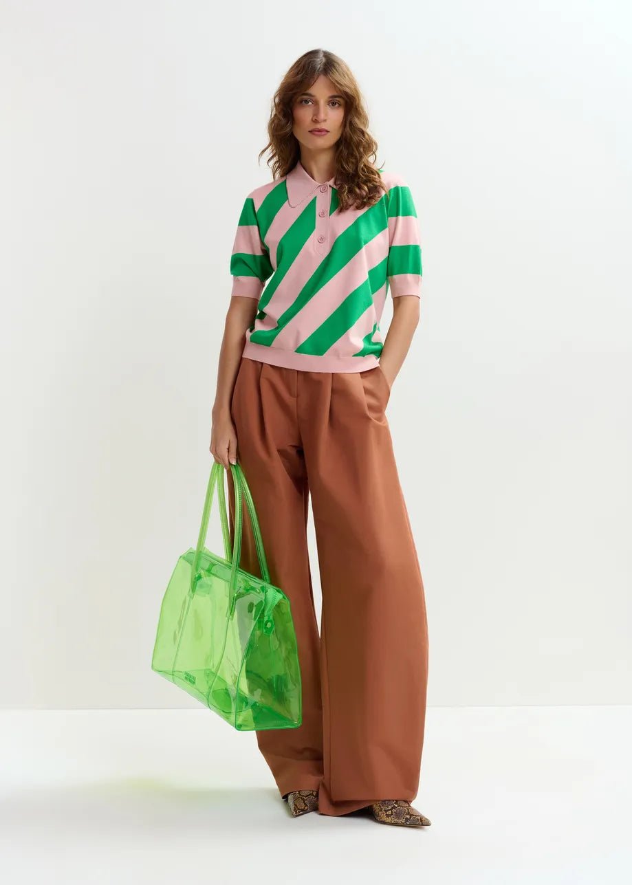 Borsa tote trasparente Jano verde con mini pochette - YES SHOPBorse a spallaESSENTIELJANO-Taglia unica2995930233771