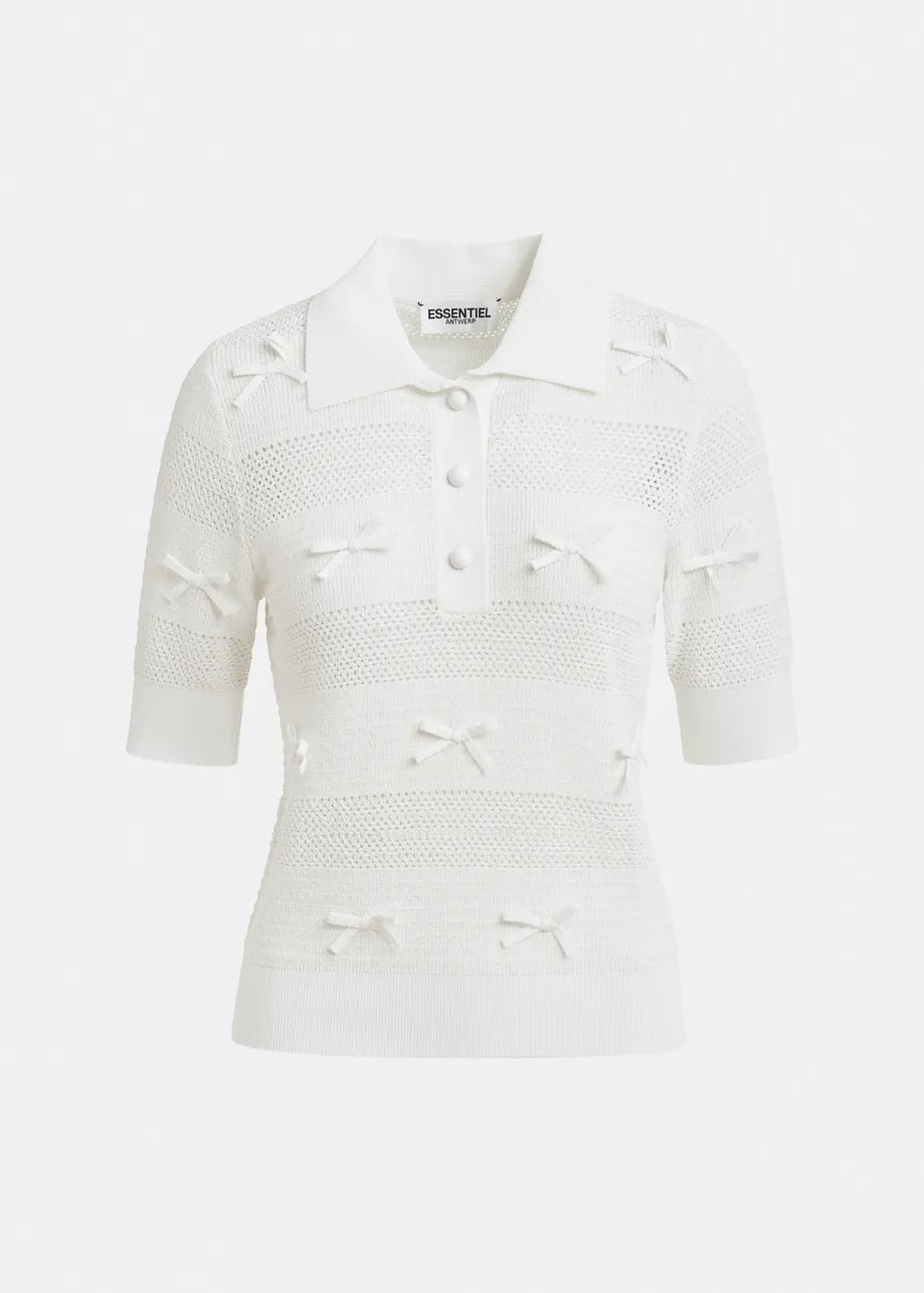 Polo Jarts in filo macramè panna con fiocchetti - YES SHOPPoloESSENTIELJARTS-XXS8360148182771