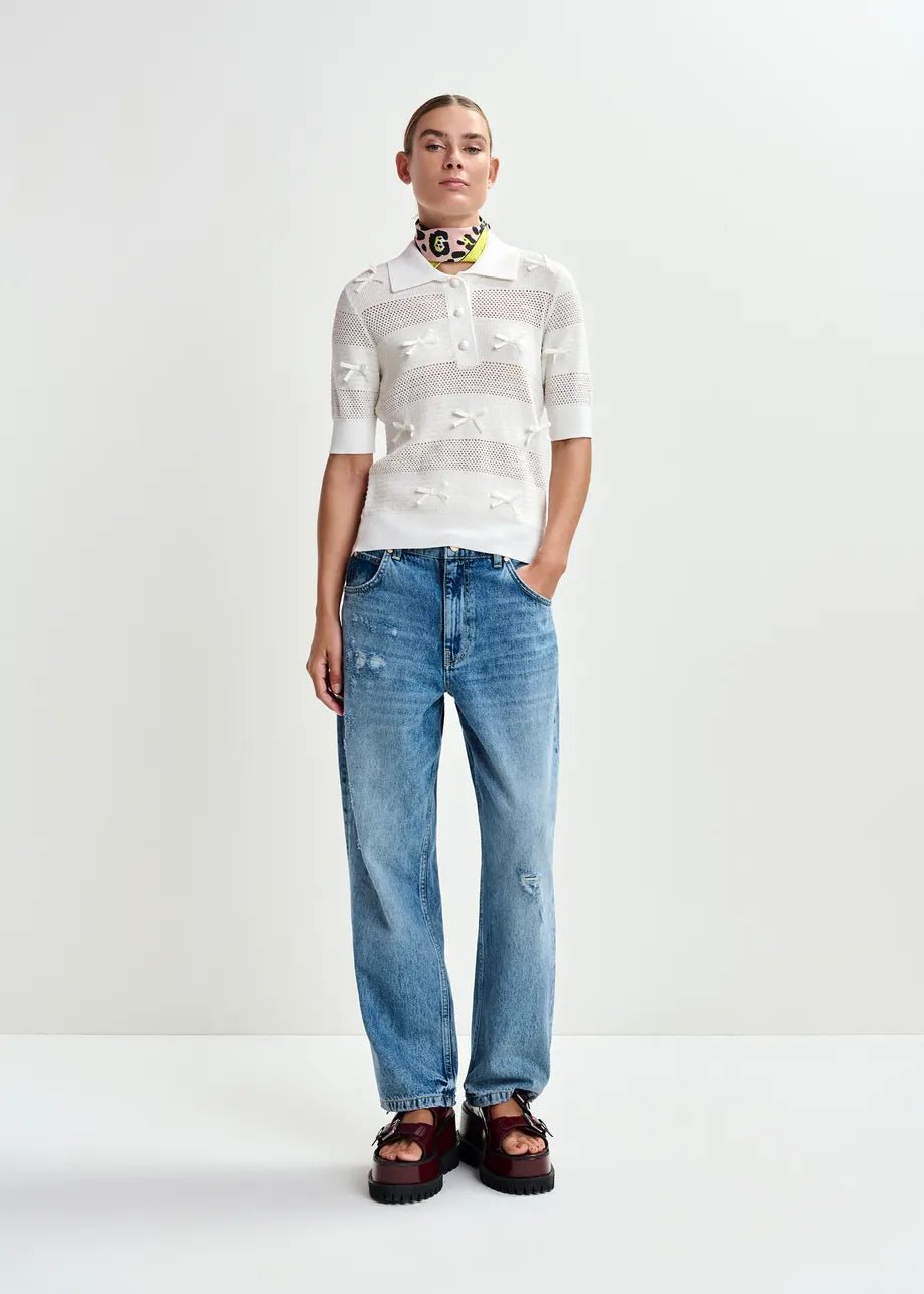 Polo Jarts in filo macramè panna con fiocchetti - YES SHOPPoloESSENTIELJARTS-XXS8360148182771