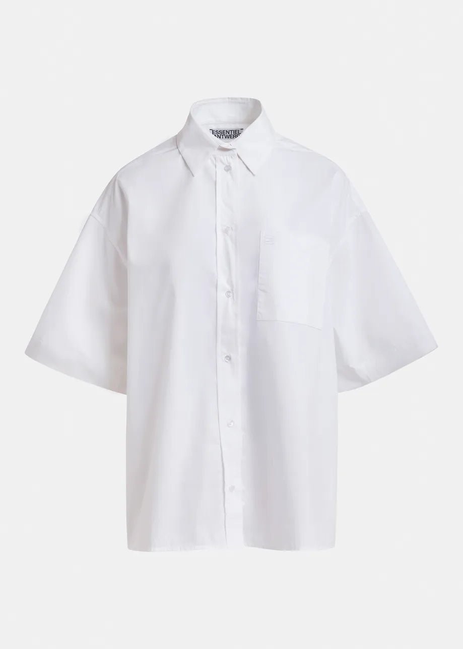 Camicia boxy Jasleen bianca con foulard rimovibile con applicazioni - YES SHOPCamicieESSENTIELJASLEEN-XXS2760148182771