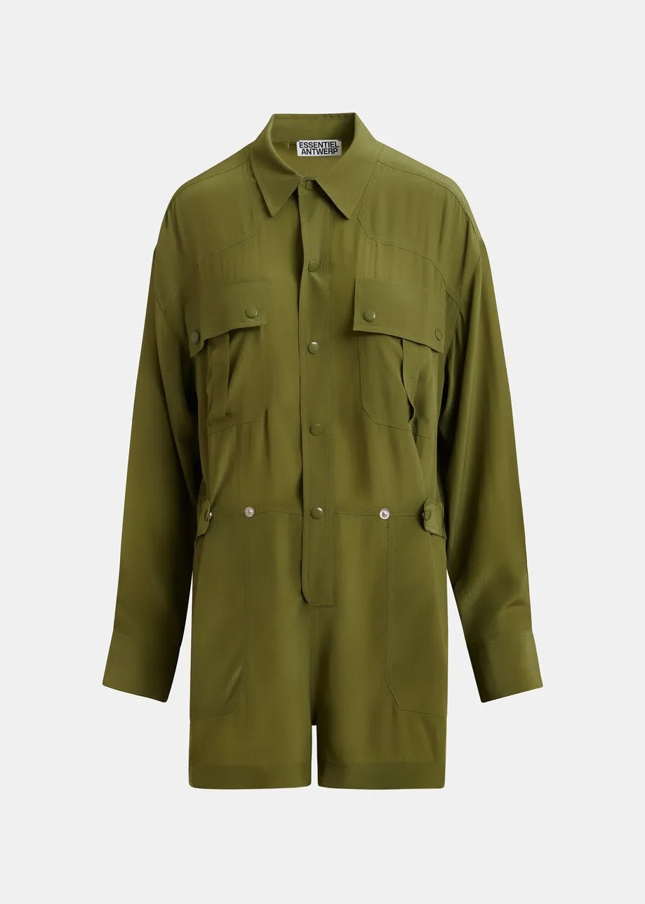 Tutina Jebba verde militare con maxi gonna sovrapposta - YES SHOPTute intereESSENTIELJEBBA-IT 34