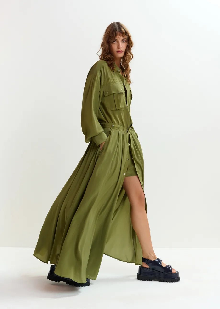 Tutina Jebba verde militare con maxi gonna sovrapposta - YES SHOPTute intereESSENTIELJEBBA-IT 34