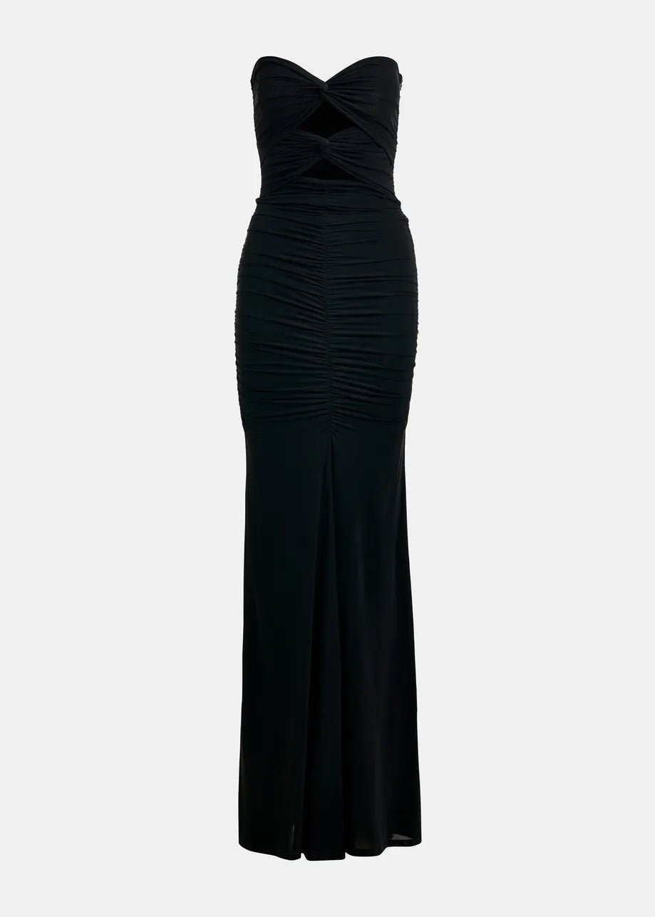 Abito Jeremy nero a sirena drappeggiato con dettagli cut out - YES SHOPAbitiESSENTIELJEREMY-XXS9870148182771