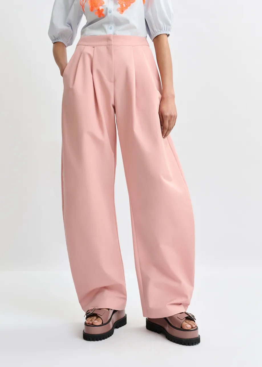 Pantalone Jude barrel leg rosa con pince - YES SHOPPantaloniESSENTIELJUDE-IT 349806930233771