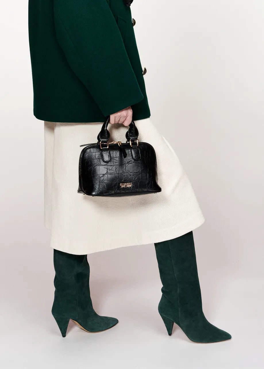 Borsa bowling Kamilla effetto cocco nera - YES SHOPBorse a manoESSENTIELKAMILLA-Taglia unica