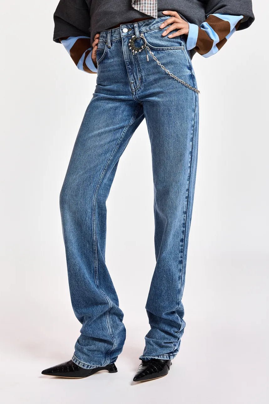 Jeans skinny Karlos con catena gioiello e arriccio al polpaccio - YES SHOPJeansESSENTIELKARLOS-W241791792258871