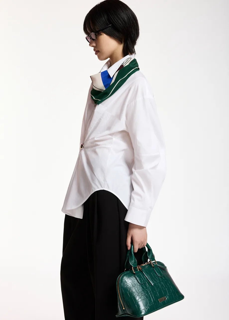 Camicia Kreative oversize bianca con spilla - YES SHOPCamicieESSENTIELKREATIVE-05137892258871