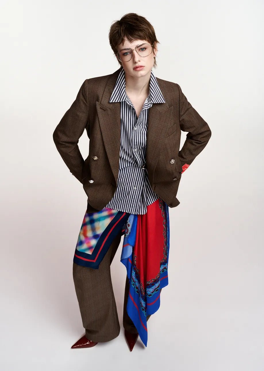 Blazer Kit marrone in fantasia principe di galles - YES SHOPBlazerESSENTIELKIT2-03157892258871