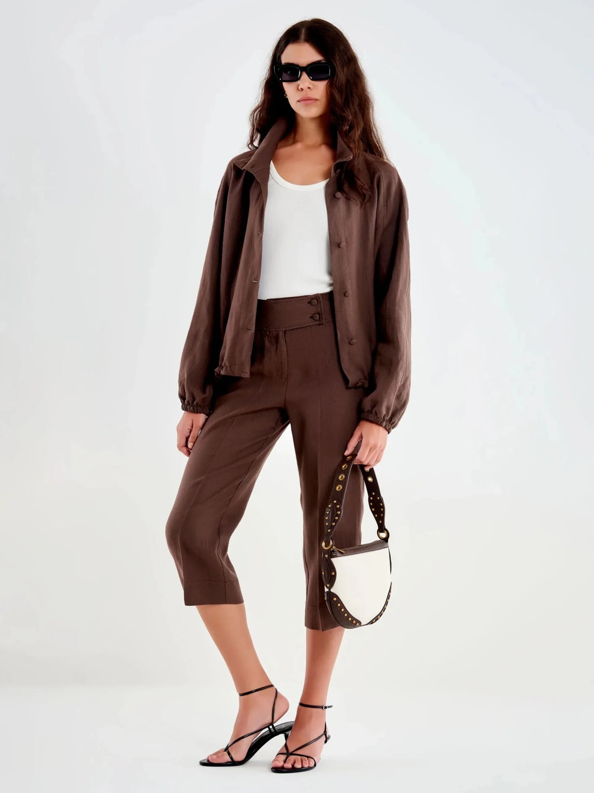 Pantalone alla caviglia testa di moro - YES SHOPPantaloniVICOLOTAB1595-03873422579871