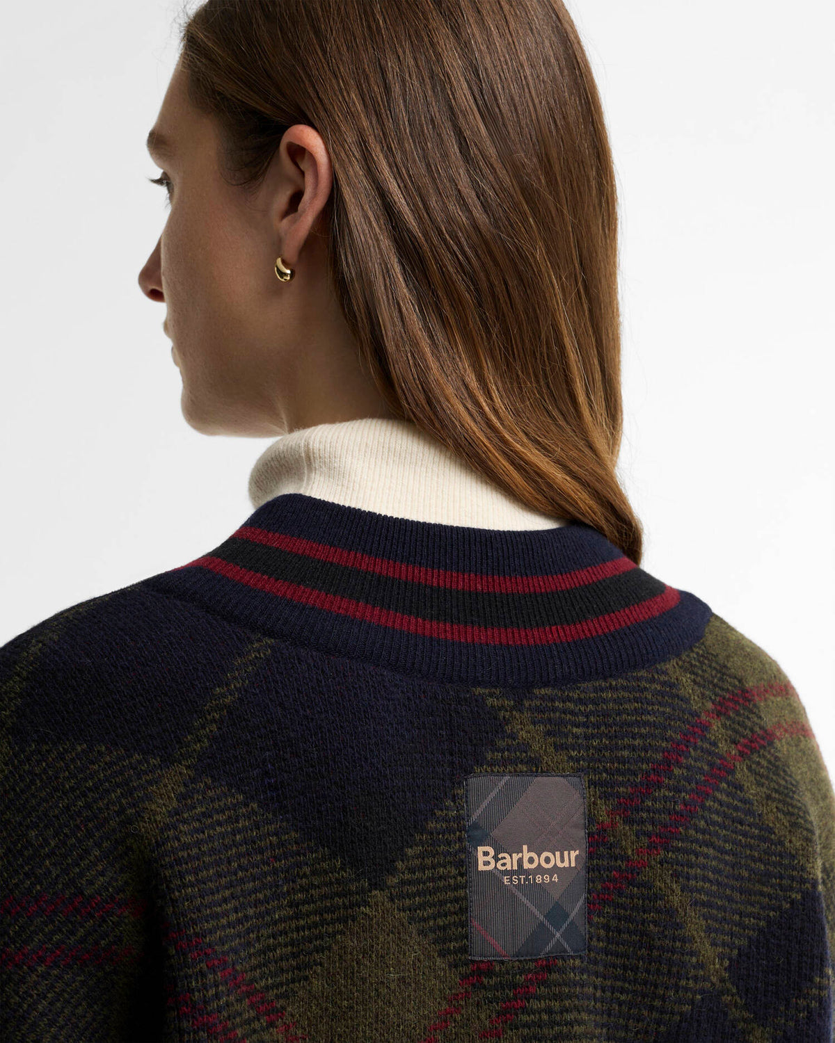 Maglione Shae in lana tartan scollo V - YES SHOPMaglioniBARBOURLKN1841/TN43-08227696669871