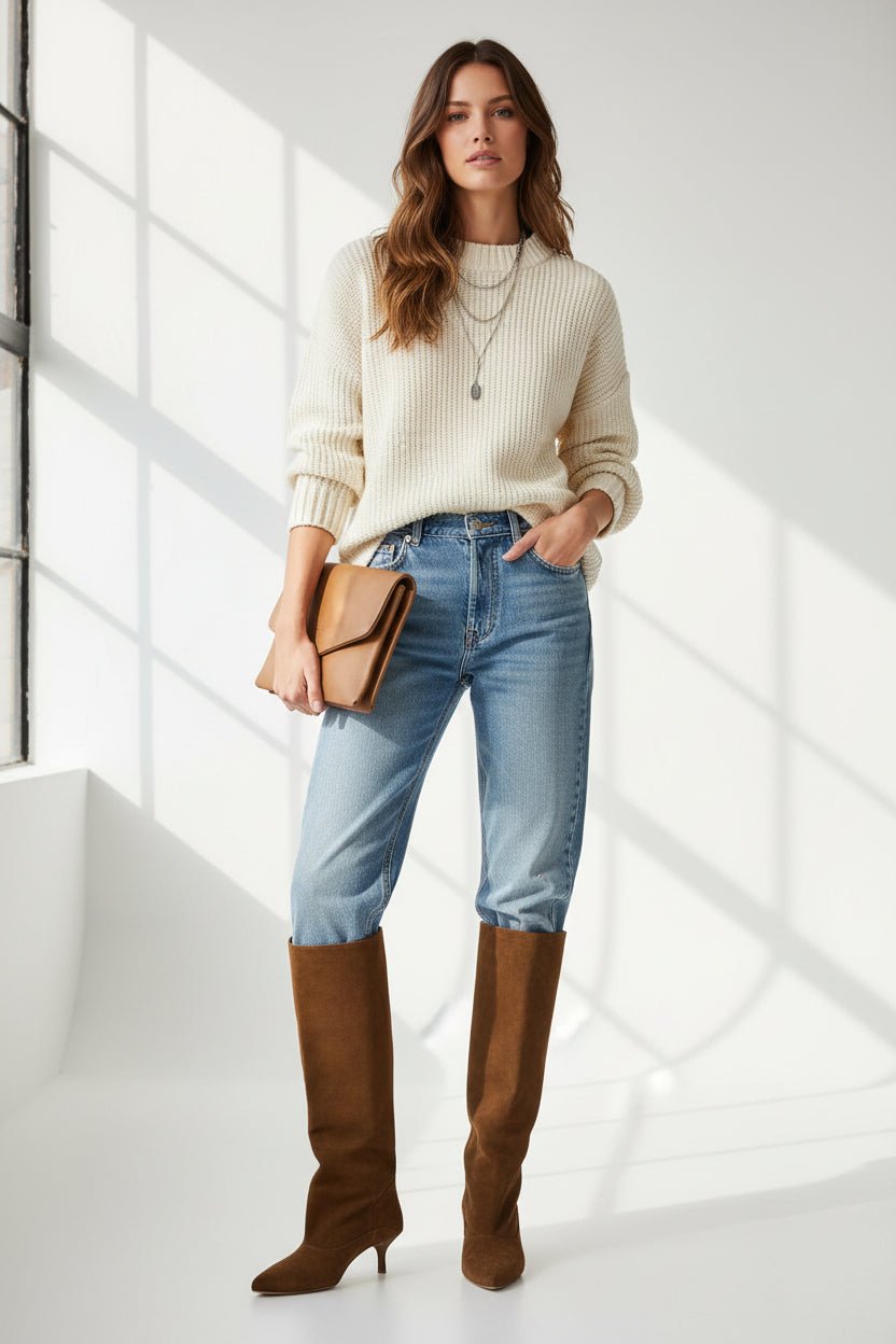 Stivali Lory in suede arabica - YES SHOPStivaliGISEL MOIRE'LORY/C-IT 36