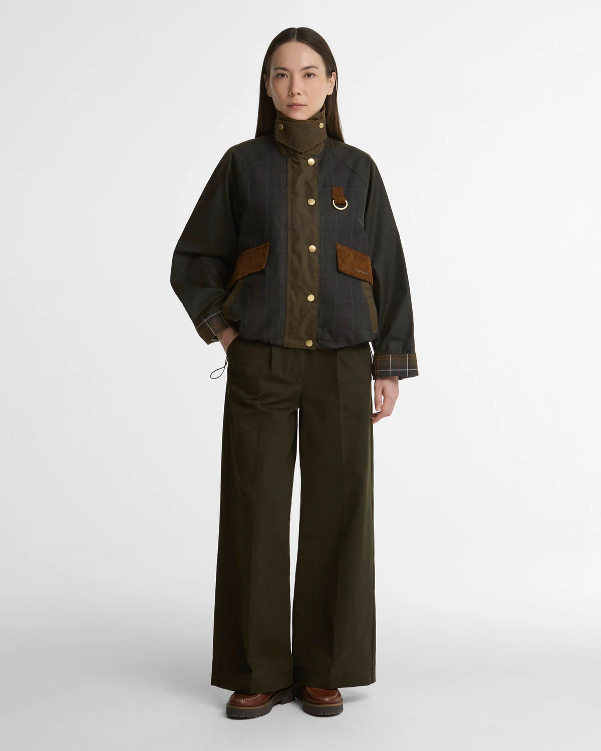 Giacca Irene wax in tartan verde - YES SHOPGiaccheBARBOURLWX1557/OL71/IRENE-08003596669871