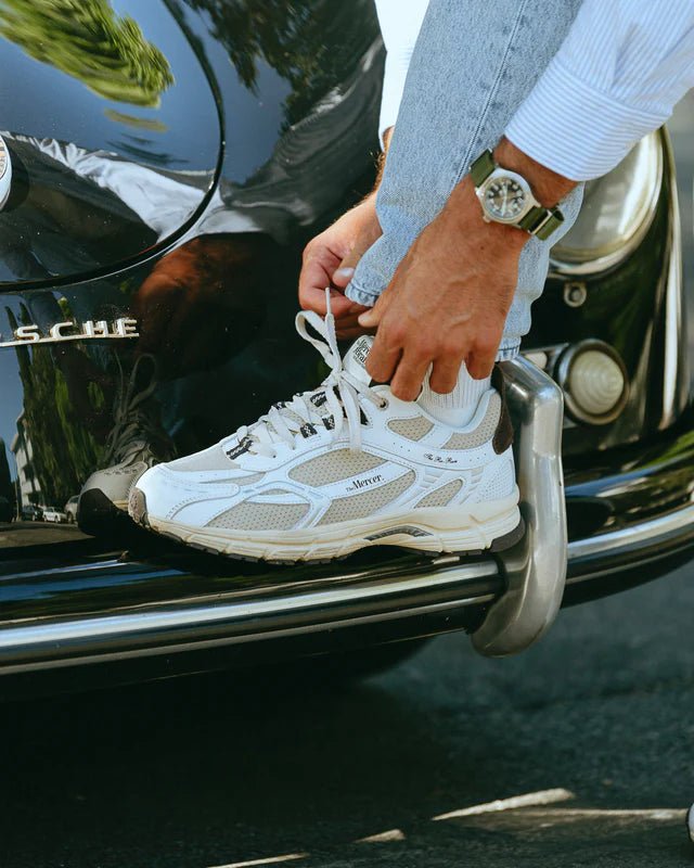Sneakers Re - run vintage nappa bianco e marrone - YES SHOPSneakersTHE MERCERME261004-IT 397649583924771