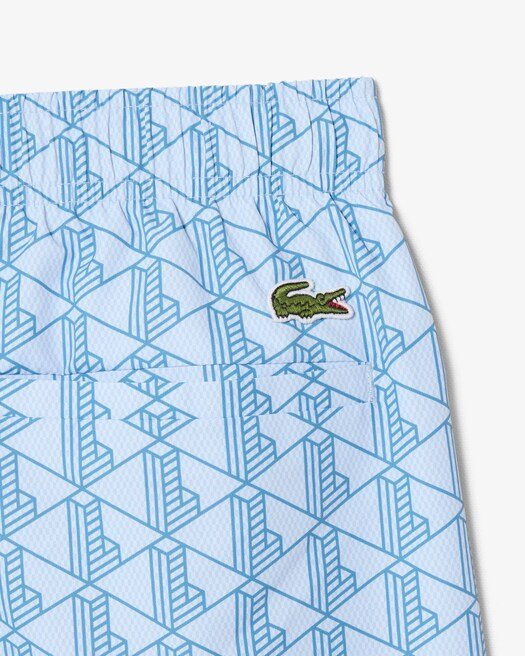 Boxer mare con stampa monogram celeste - YES SHOPBeachwearLACOSTEMH9086-00-XXS3609331290771