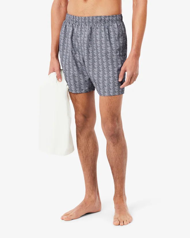 Boxer mare con stampa monogram grigio - YES SHOPBeachwearLACOSTEMH9086-00-XXS