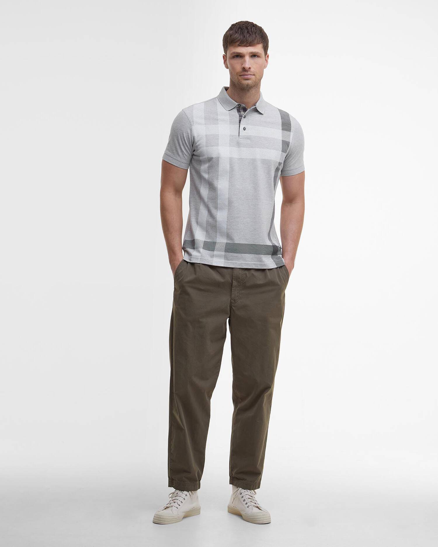 Polo Blaine oversized tartan grigio chiaro - YES SHOPPoloBARBOURMML1117GY52-XXS3809408182771