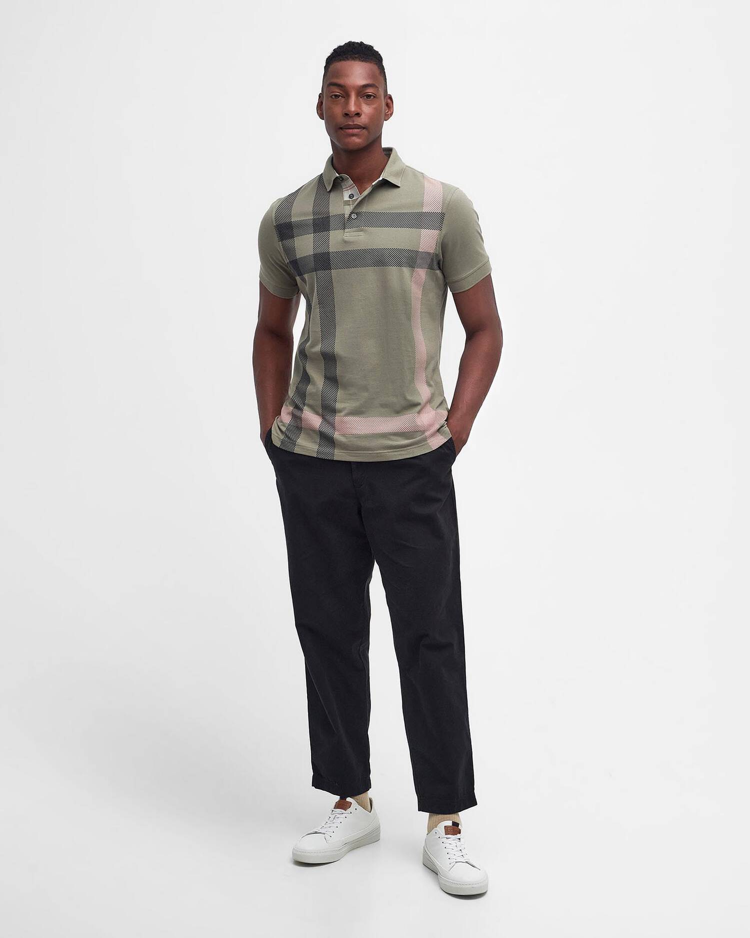 Polo Blaine oversized tartan olive - YES SHOPPoloBARBOURMML1117OL38-XXS3609408182771