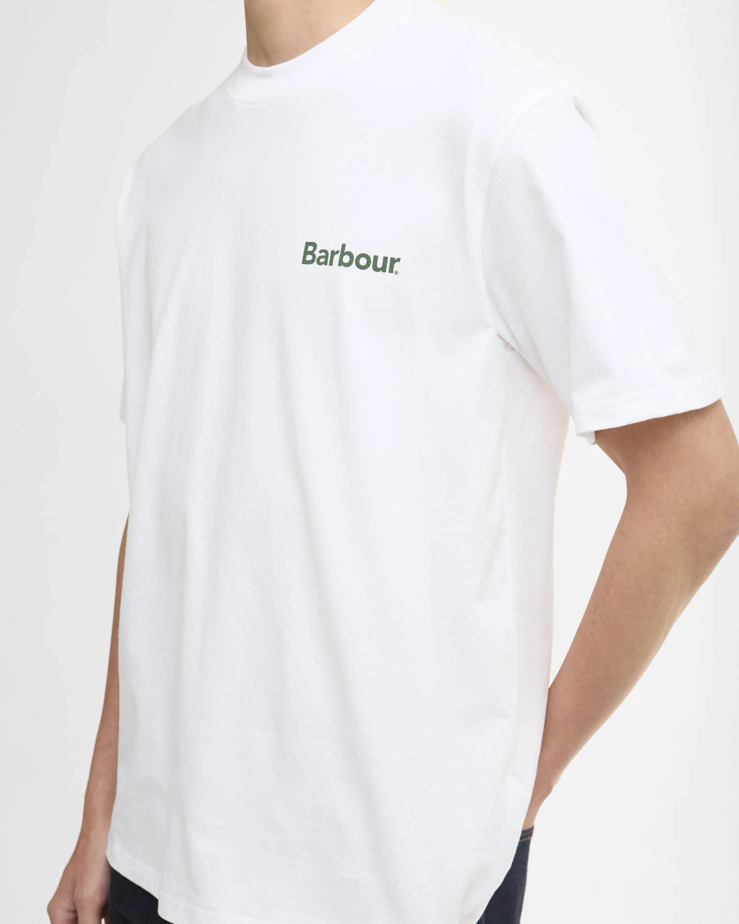 T-shirt bianca oversize con logo vintage Crossby - YES SHOPT-shirtBARBOURMTS1569WH11-IT399230879804771
