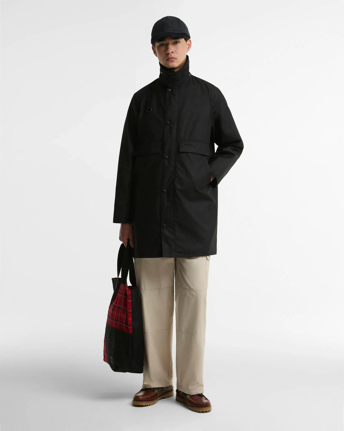 Giacca Spey Wax nera lunga - YES SHOPGiaccheBARBOURMWX2594 BK71-IT 343279865569871