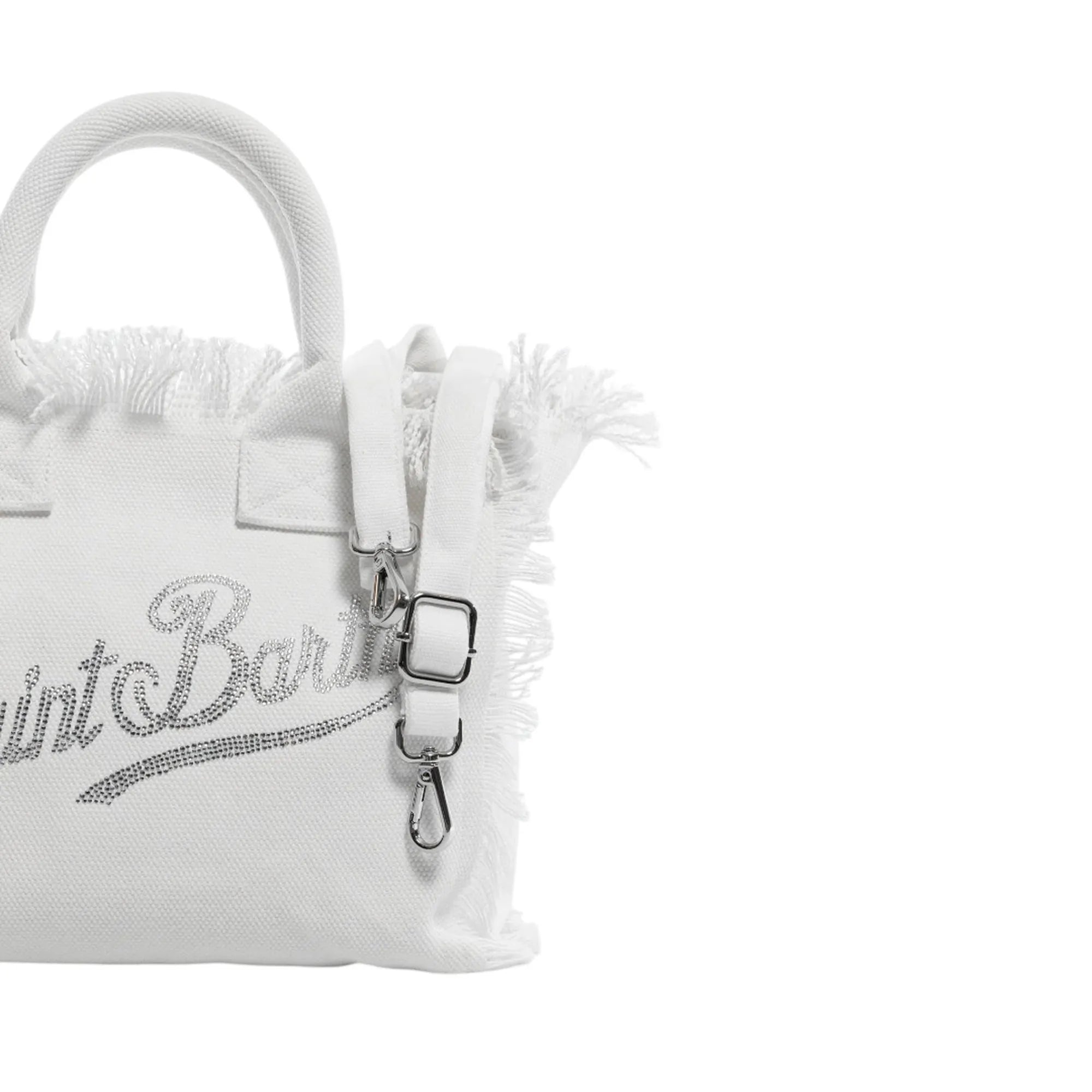 Borsa Colette in canvas di cotone bianca con logo strass - YES SHOPBorse crossbodyMC2 SAINT BARTHCOL0001/02571L-Taglia unica5035104964771