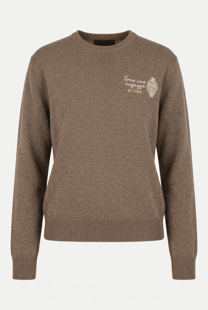 Maglione New Queen "Sono una ragazza d'oro" beige - YES SHOPMaglioniMC2 SAINT BARTHQUE0030/0246M-6