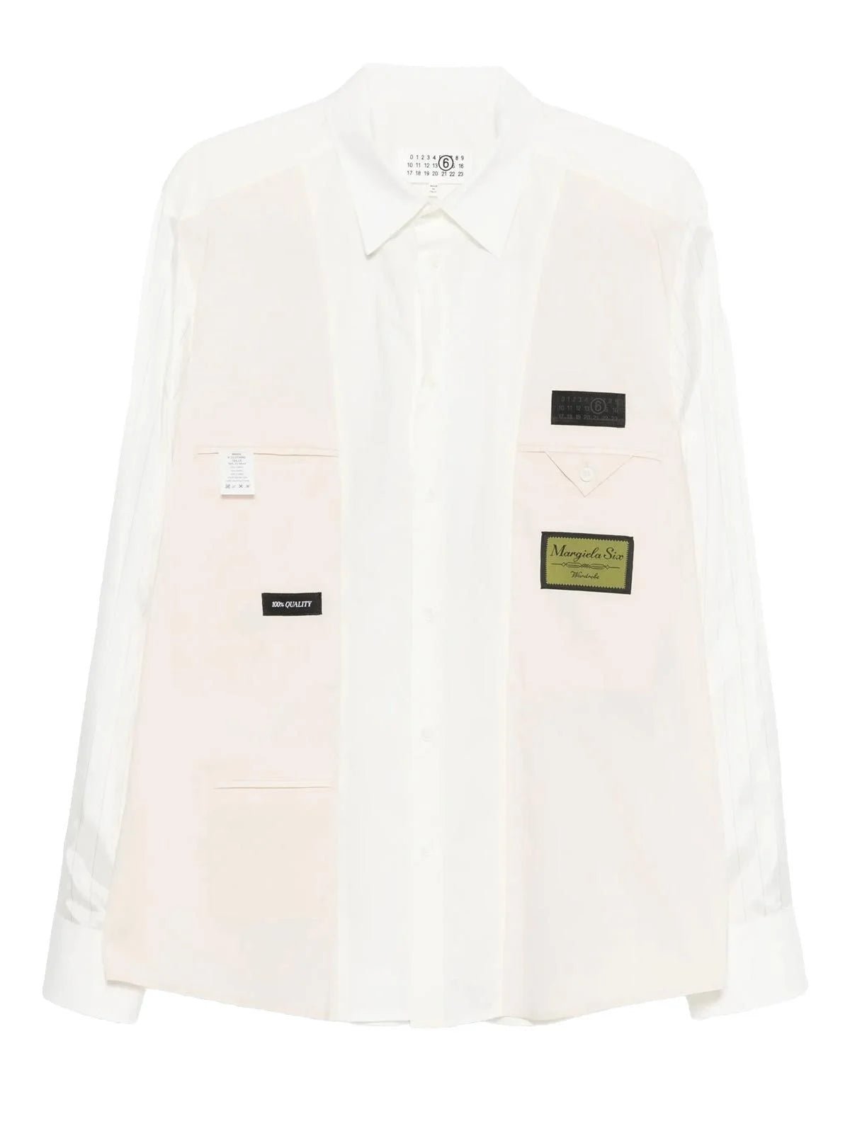 Camicia bianca con patch - YES SHOPCamicieMM6 MAISON MARGIELASH0DT0038MTN149-IT 425162305742771