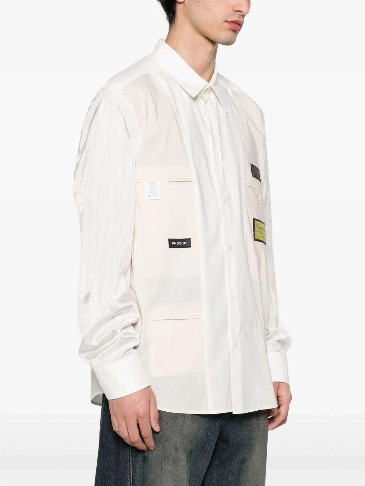 Camicia bianca con patch - YES SHOPCamicieMM6 MAISON MARGIELASH0DT0038MTN149-IT 425162305742771