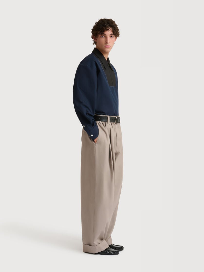 Pantaloni in canvas grigio con pieghe - YES SHOPPantaloniMARNIPUMU0347J0 UTC646 00N13-IT 42