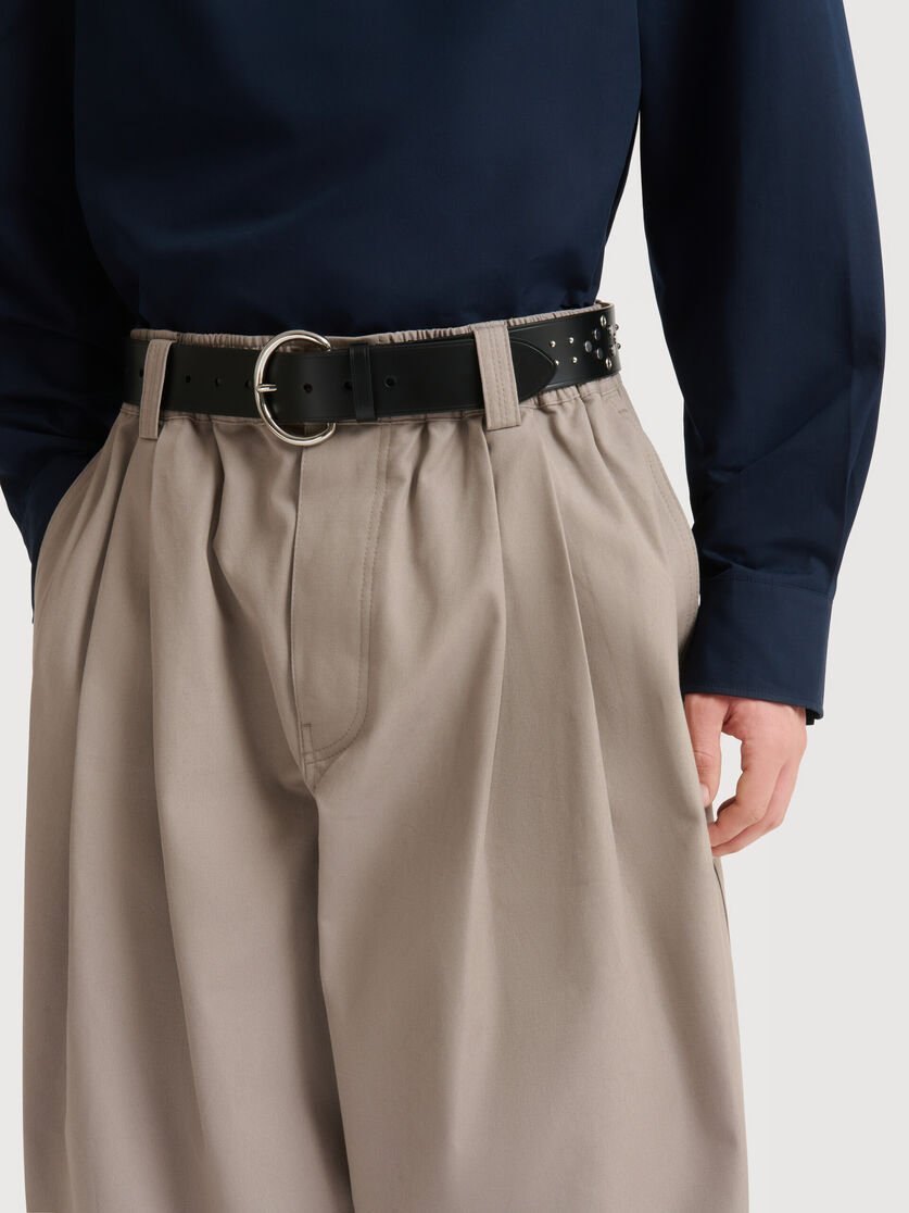 Pantaloni in canvas grigio con pieghe - YES SHOPPantaloniMARNIPUMU0347J0 UTC646 00N13-IT 42