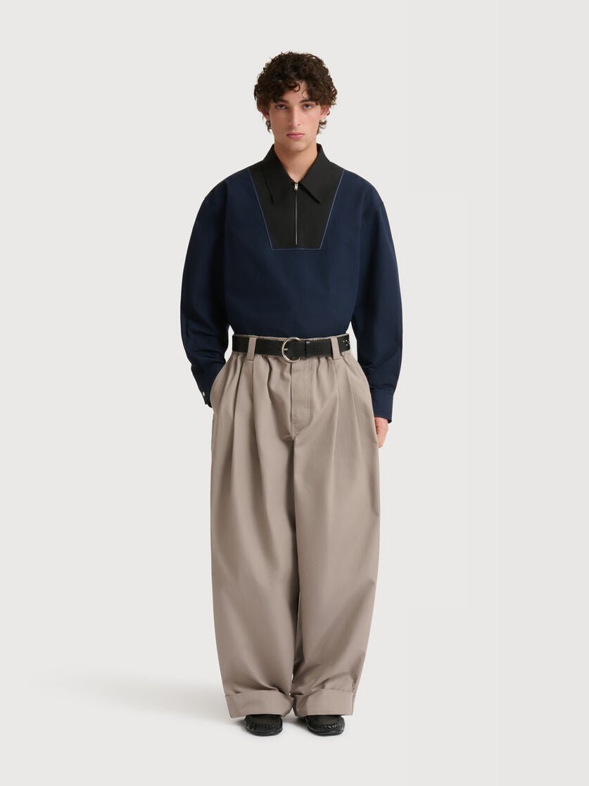 Pantaloni in canvas grigio con pieghe - YES SHOPPantaloniMARNIPUMU0347J0 UTC646 00N13-IT 42