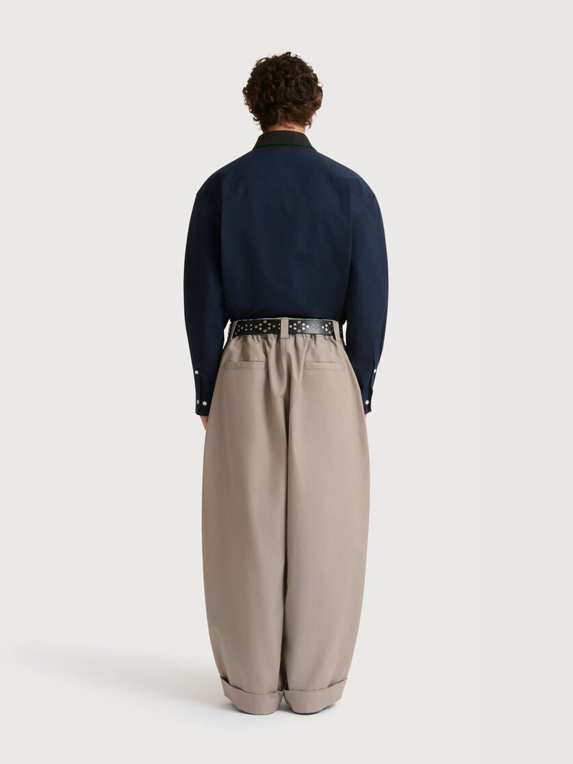 Pantaloni in canvas grigio con pieghe - YES SHOPPantaloniMARNIPUMU0347J0 UTC646 00N13-IT 42