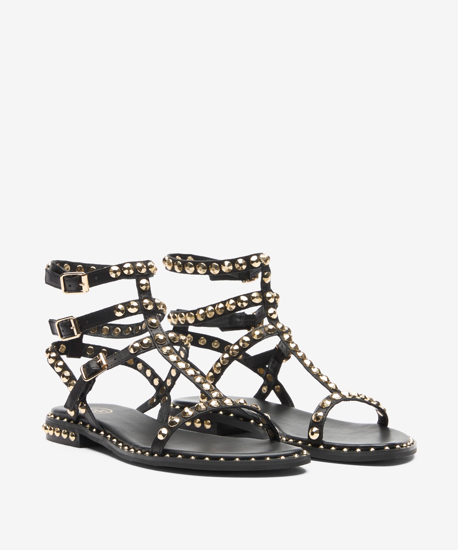 Sandalo alla schiava Play nero con borchie oro - YES SHOPSandaliASHPLAY-IT 36