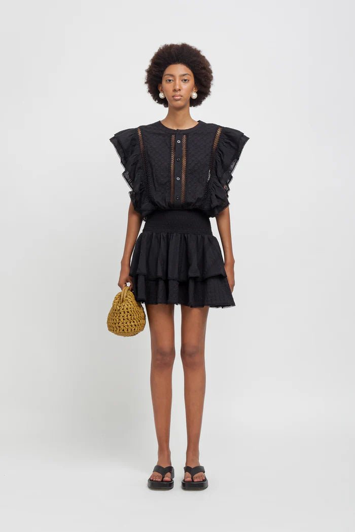 Mini abito boho nero con trasparenze - YES SHOPAbitiWEILI ZHENGS26DC01-XXS3267248182771