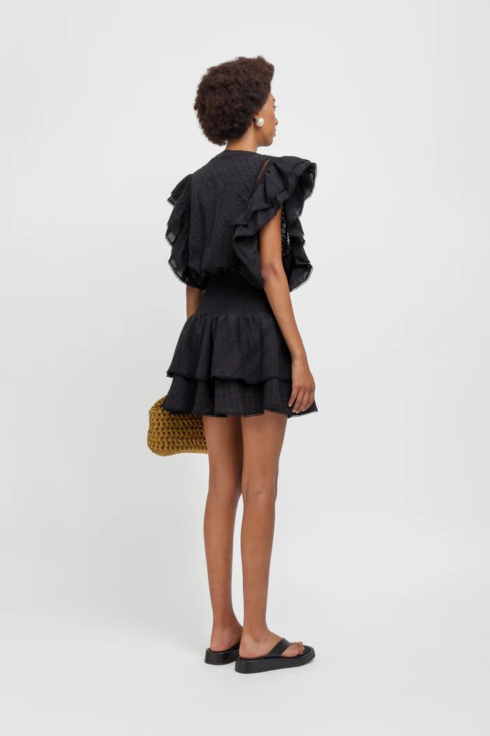 Mini abito boho nero con trasparenze - YES SHOPAbitiWEILI ZHENGS26DC01-XXS3267248182771