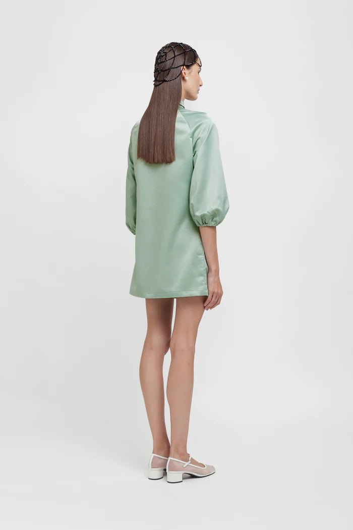 Abito qipao verde acqua stile orientale con applicazioni - YES SHOPAbitiWEILI ZHENGS26DC07-XXS6777248182771
