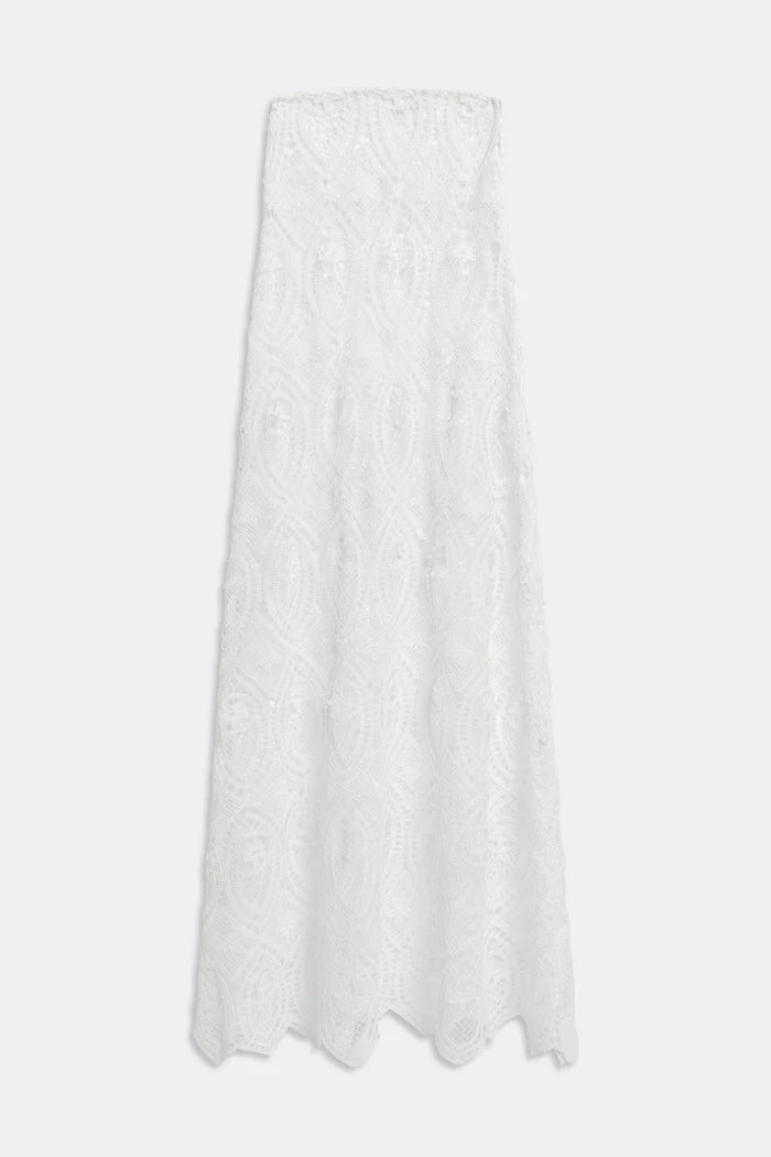Gonna lunga a sirena in macramè bianca - YES SHOPGonneWEILI ZHENGS26PG11-XXS