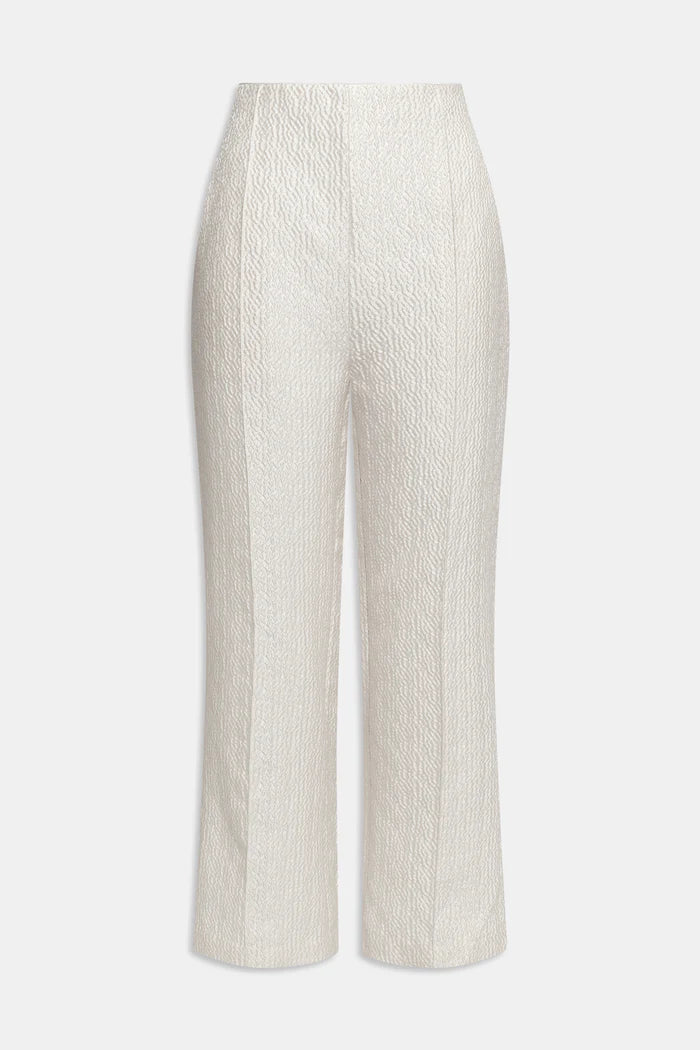 Pantalone bianco perla broccato alla caviglia - YES SHOPPantaloniWEILI ZHENGS26PL08-XXS7308248182771