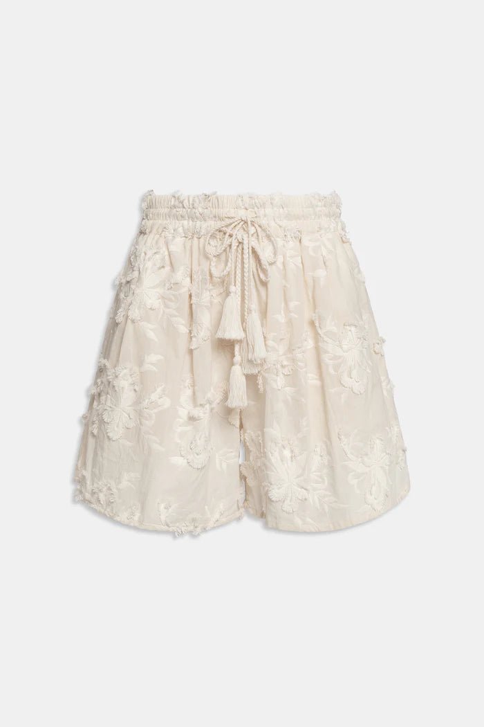 Shorts a farfalla crema in mussola ricamata - YES SHOPShortsWEILI ZHENGS26PS08-XXS7801148182771