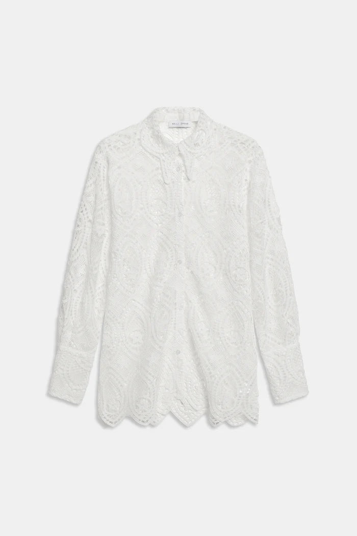 Camicia oversize bianca macramè - YES SHOPCamicieWEILI ZHENGS26SL19-XXS5508248182771