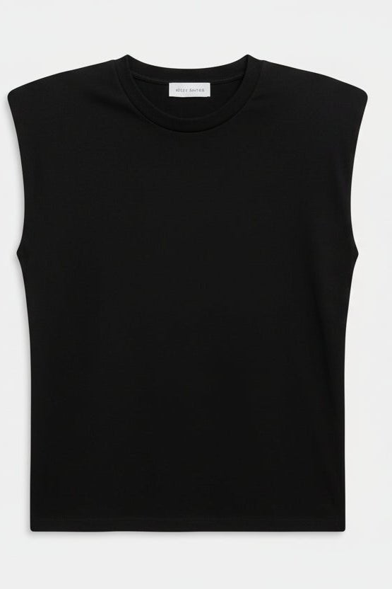 T-shirt nera smanicata con spalline - YES SHOPT-shirtWEILI ZHENGS26TS09-XXS1967248182771