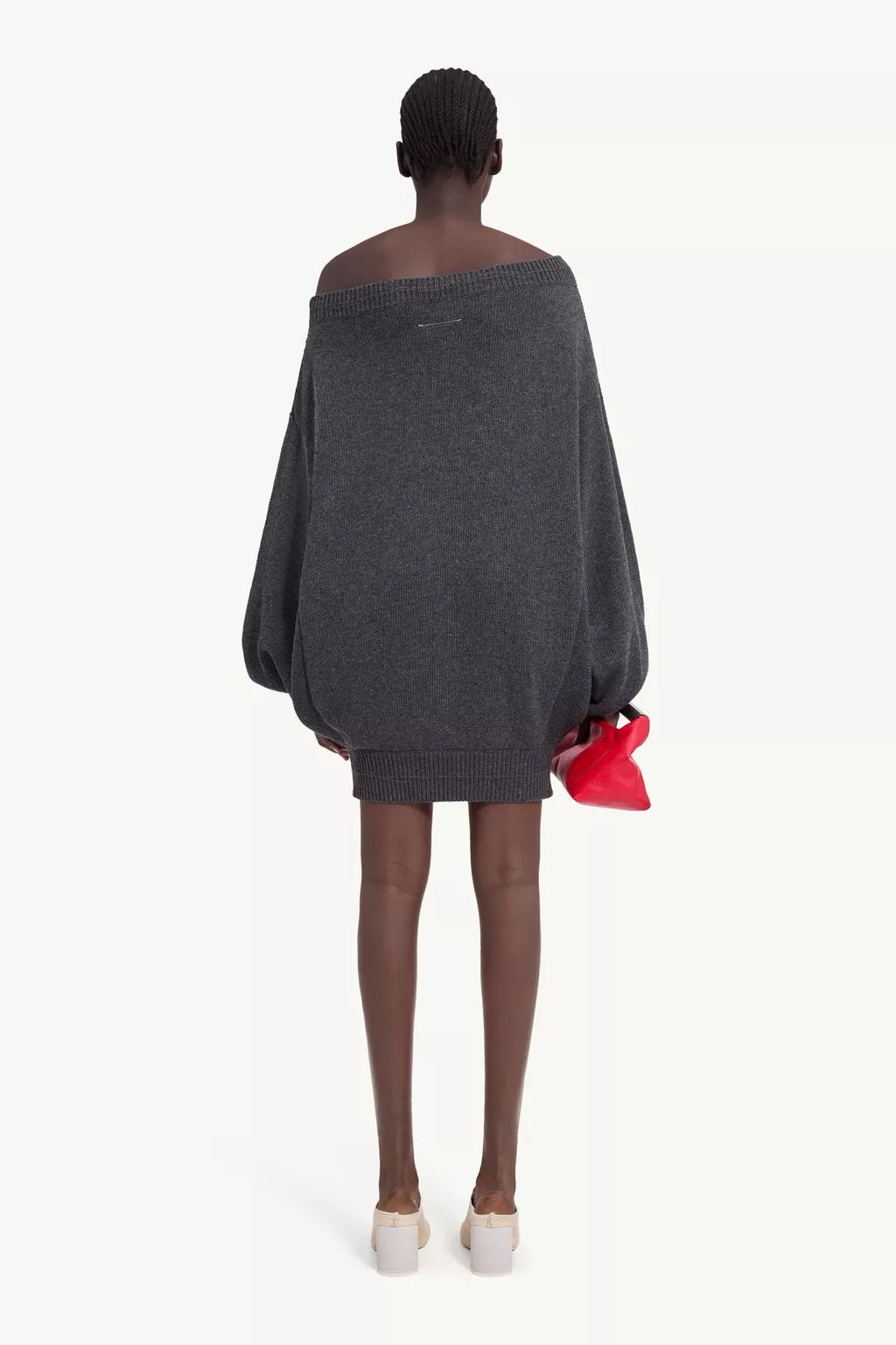 Abito MM6 in lana merino grigio mélange - YES SHOPAbitiMM6 MAISON MARGIELAS52DA0100-0