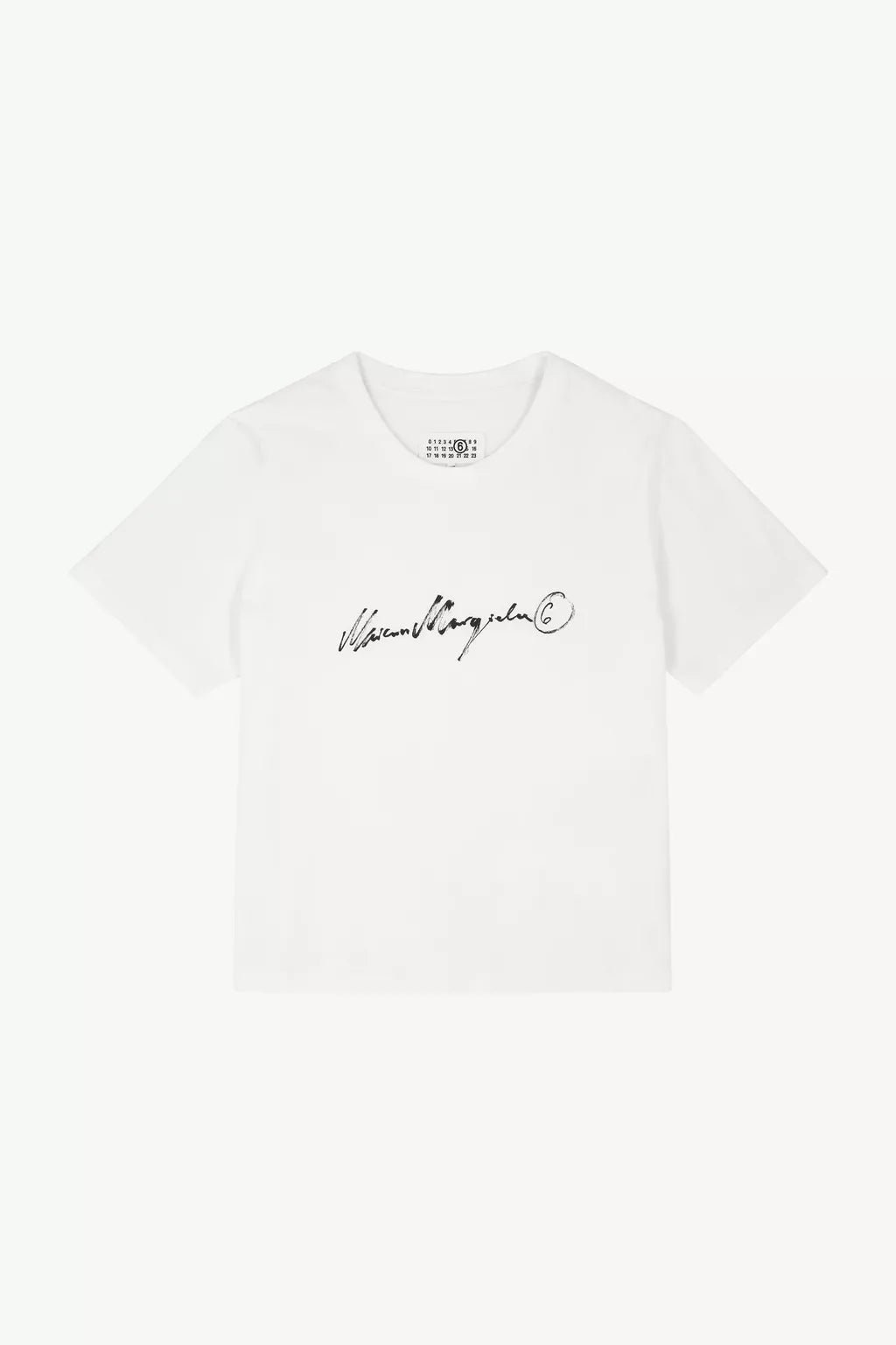T-shirt MM6 sovratinta panna con stampa calligrafica - YES SHOPT-shirtMM6 MAISON MARGIELAS52GC0368-0