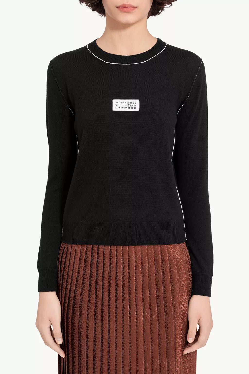 Maglia MM6 in lana rasata con bordi a contrasto - YES SHOPMaglieMM6 MAISON MARGIELAS52HL0066-0